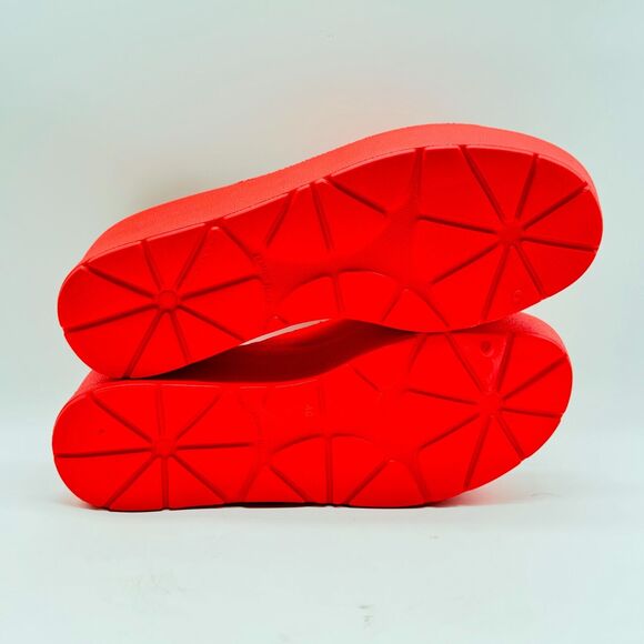 Lemon Jelly Sandals Womens 9.5 EU 40 Red Platform Slip On Slides Summer - Picture 10 of 13